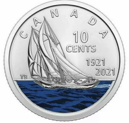 2021 Bluenose Schooner 100th Canada Special Designs 10 cents