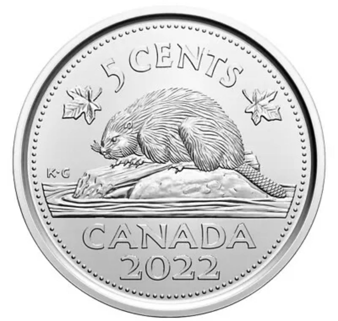 2022 Canada 5 Cents (5c) Nickel Five Cent Coin BU UNC From Mint Roll