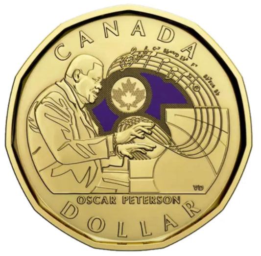 2022 $1 Celebrating Oscar Peterson Colourized from Special Wrap Roll