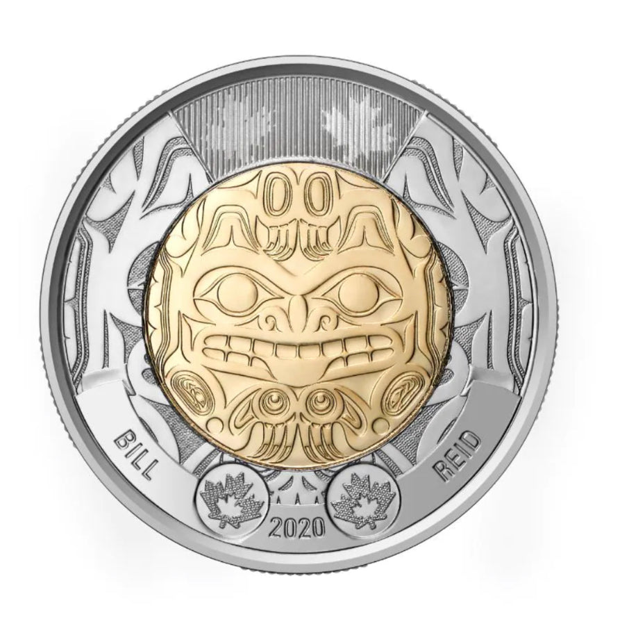 Canada 2020 Uncoloured $2 Coins Set Haida Culture Bill Reid.