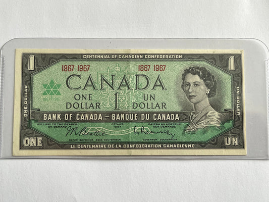 1867-1867 $1 Canadian Off Set Bill